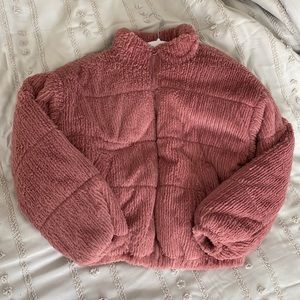 Cute, Cropped pink zip up